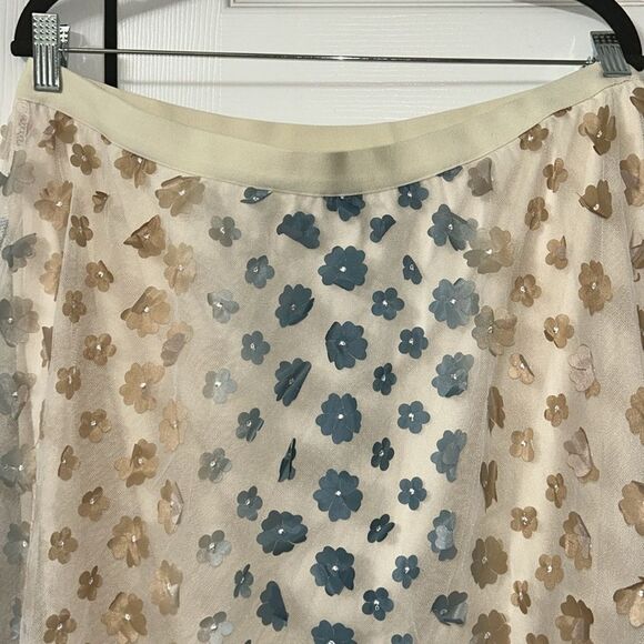 Cato Tulle Mesh Midi Pull on Elastic Waist Midi Skirt(Size Large) - Picture 4 of 6